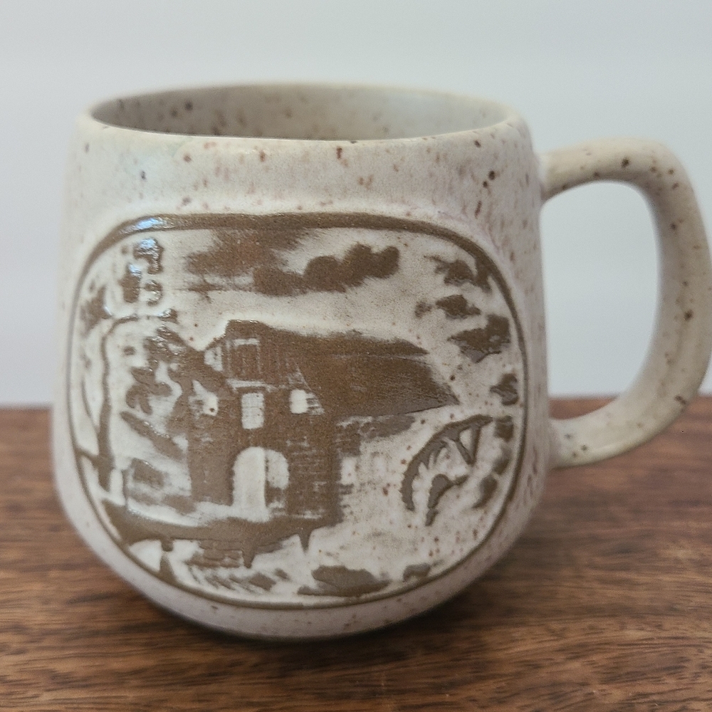 Vintage Stoneware Pottery Coffee Mug